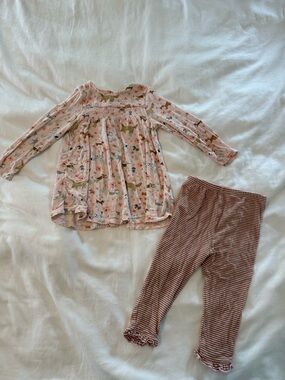 Angel Dear Baby Girl Dress and Pants Set- Size 12-18M